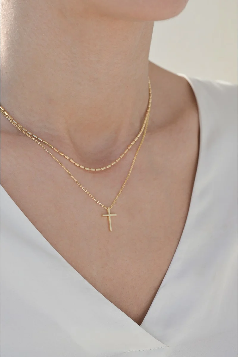 Κολιέ Ασημένιο Cross