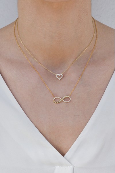 Κολιέ Ασημένιο White Heart