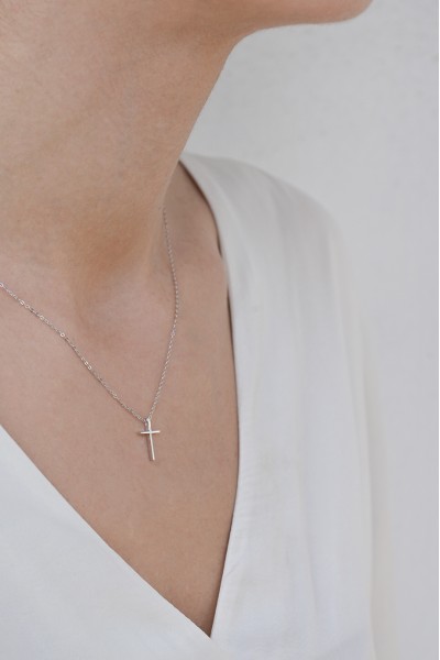 Κολιέ Ασημένιο Cross