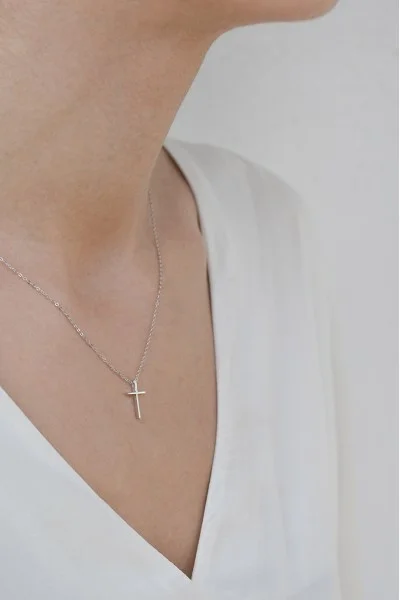 Κολιέ Ασημένιο Cross