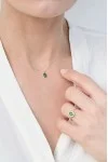 Κολιέ Χρυσό 14Κ Green Drop Μαλαχίτης