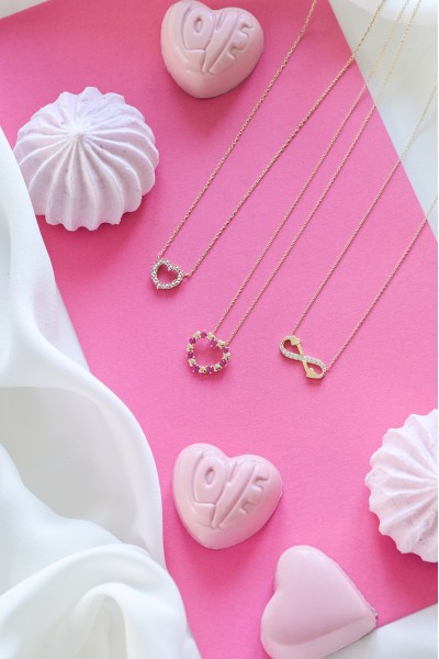 Κολιέ Χρυσό 9Κ Bubbles Heart