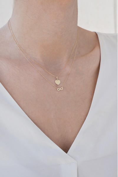 Κολιέ Χρυσό 14Κ Heart Shine