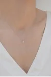 Κολιέ Λευκόχρυσο 9Κ White Drop
