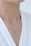 Κολιέ Λευκόχρυσο 9Κ White V Dots