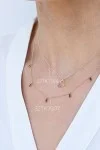 Κολιέ Lumière Χρυσό 9Κ Red Mini Drops