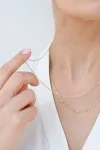 Κολιέ Χρυσό 14Κ Oval Blogger Chain