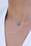Κολιέ Χρυσό 9Κ Blue Flower