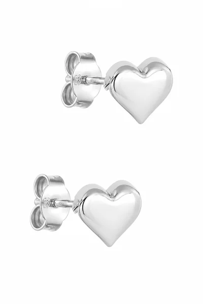 Σκουλαρίκι Λευκόχρυσο 14Κ White Gold Heart