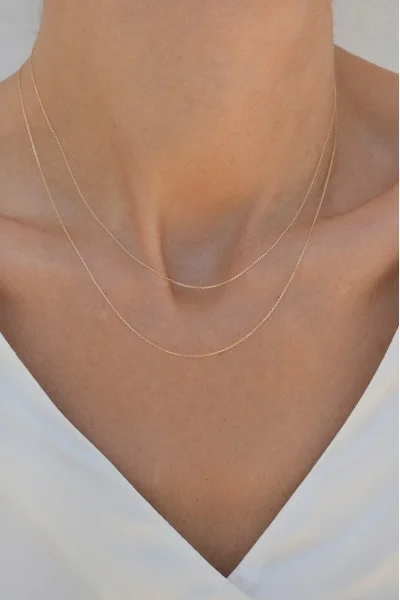 Αλυσίδα Forzatina Ψείρα 45cm από Χρυσό 14Κ