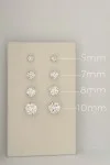 Σκουλαρίκι Essential Λευκόχρυσο 14Κ Απλό 5mm
