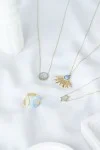 Κολιέ Ασημένιο Blue Aura