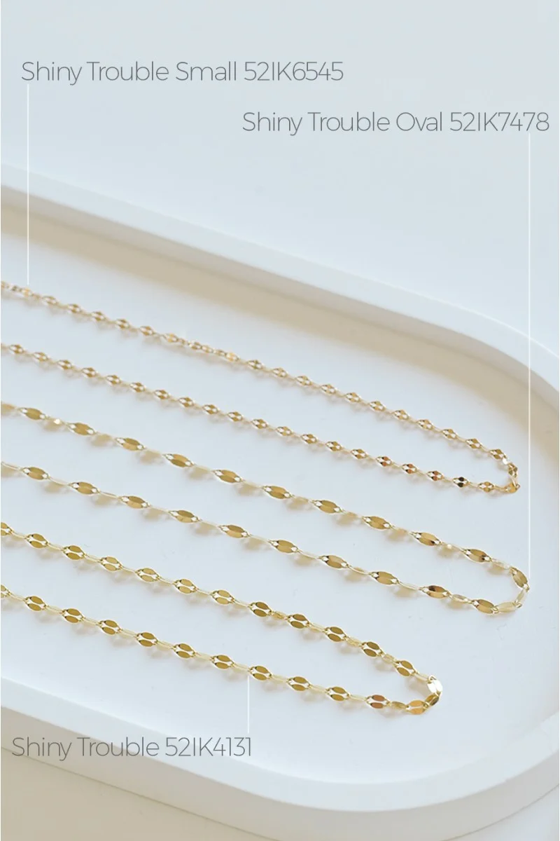 Κολιέ Χρυσό 14Κ SeeK for Gold Shiny Trouble Small 50cm