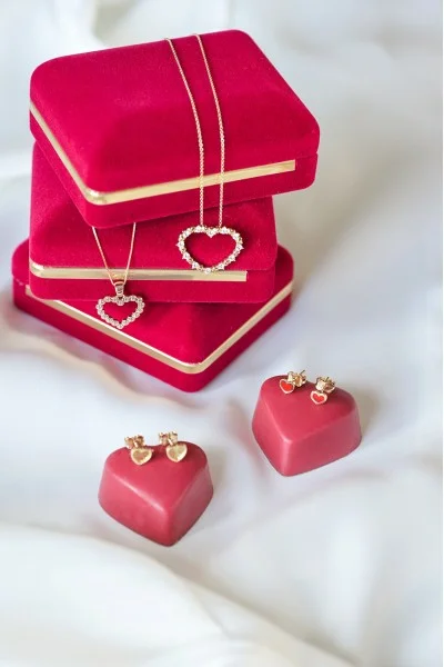 Κολιέ Χρυσό 14Κ Καρδιά Πετράτη