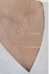 Κολιέ Χρυσό 14Κ V Line