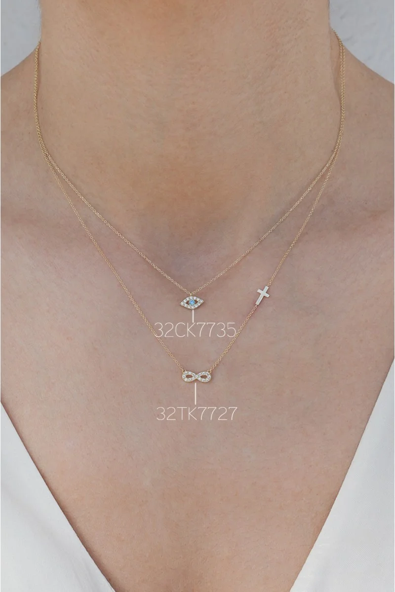 Κολιέ Χρυσό 9Κ Infinity Cross