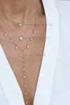 Κολιέ Χρυσό 9Κ White & Blue