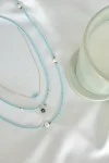 Κολιέ Ασημένιο Blue Pearls