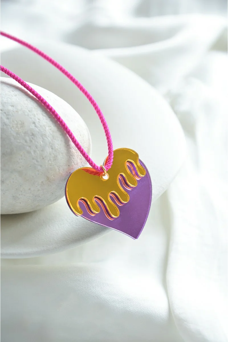 Κολιέ Heart Plexiglass