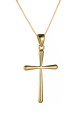 Σετ Σταυρός με Αλυσίδα Χρυσός 14Κ Λουστρέ