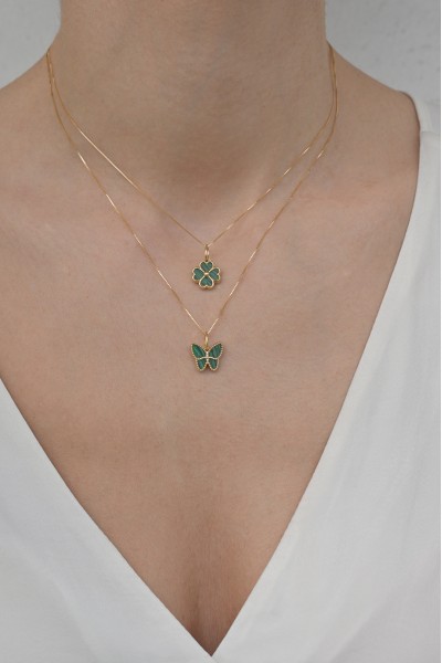 Κρεμαστό Χρυσό 14Κ Bubbles Butterfly