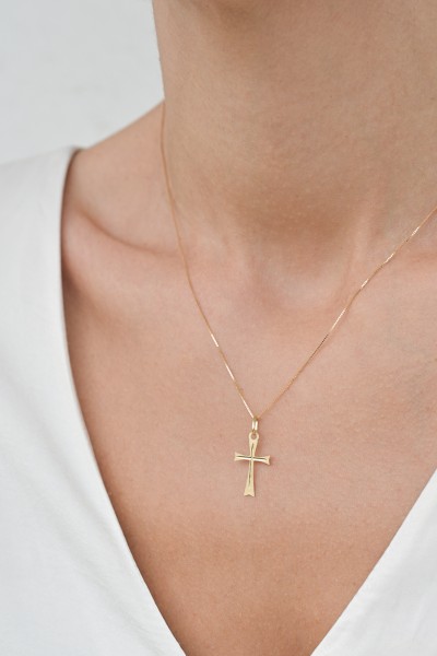 Κρεμαστό Χρυσό 14Κ Σταυρός Διαμανταρισμένος