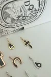 Κρεμαστό Λευκόχρυσο 14Κ Πέταλο Μαύρο