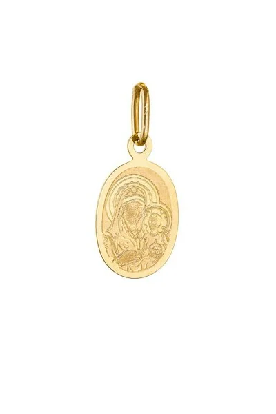 Φυλαχτό Οβάλ Κωνσταντινάτο Χρυσό 14Κ Παναγία