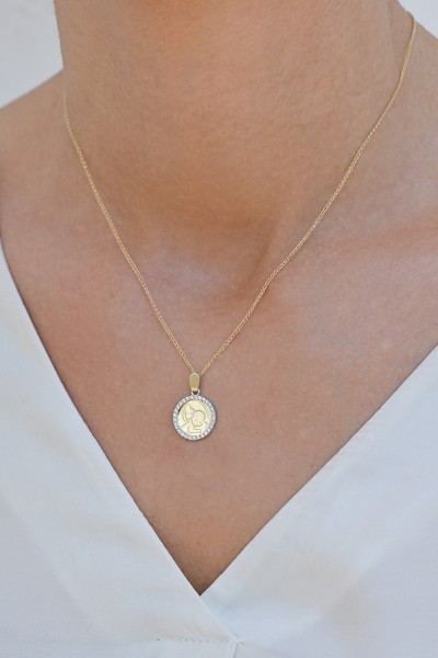 Φυλαχτό Κωνσταντινάτο Χρυσό 9Κ Παναγία