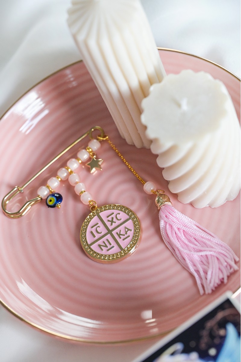Παιδικό Φυλαχτό Γούρι Παραμάνα Ροζ Κωνσταντινάτο