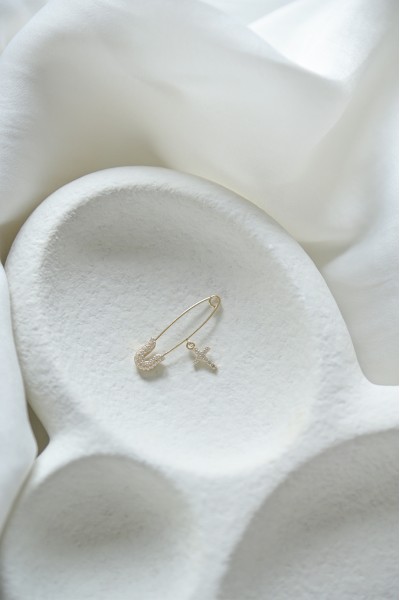 Παιδική Χρυσή 14Κ Παραμάνα Ασφαλείας Πετράτη