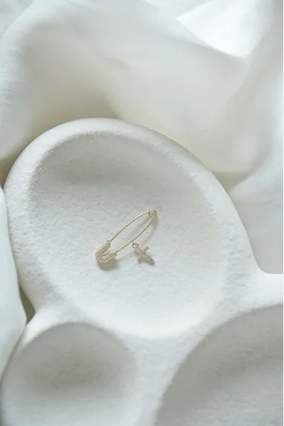 Παιδική Χρυσή 14Κ Παραμάνα Ασφαλείας Πετράτη