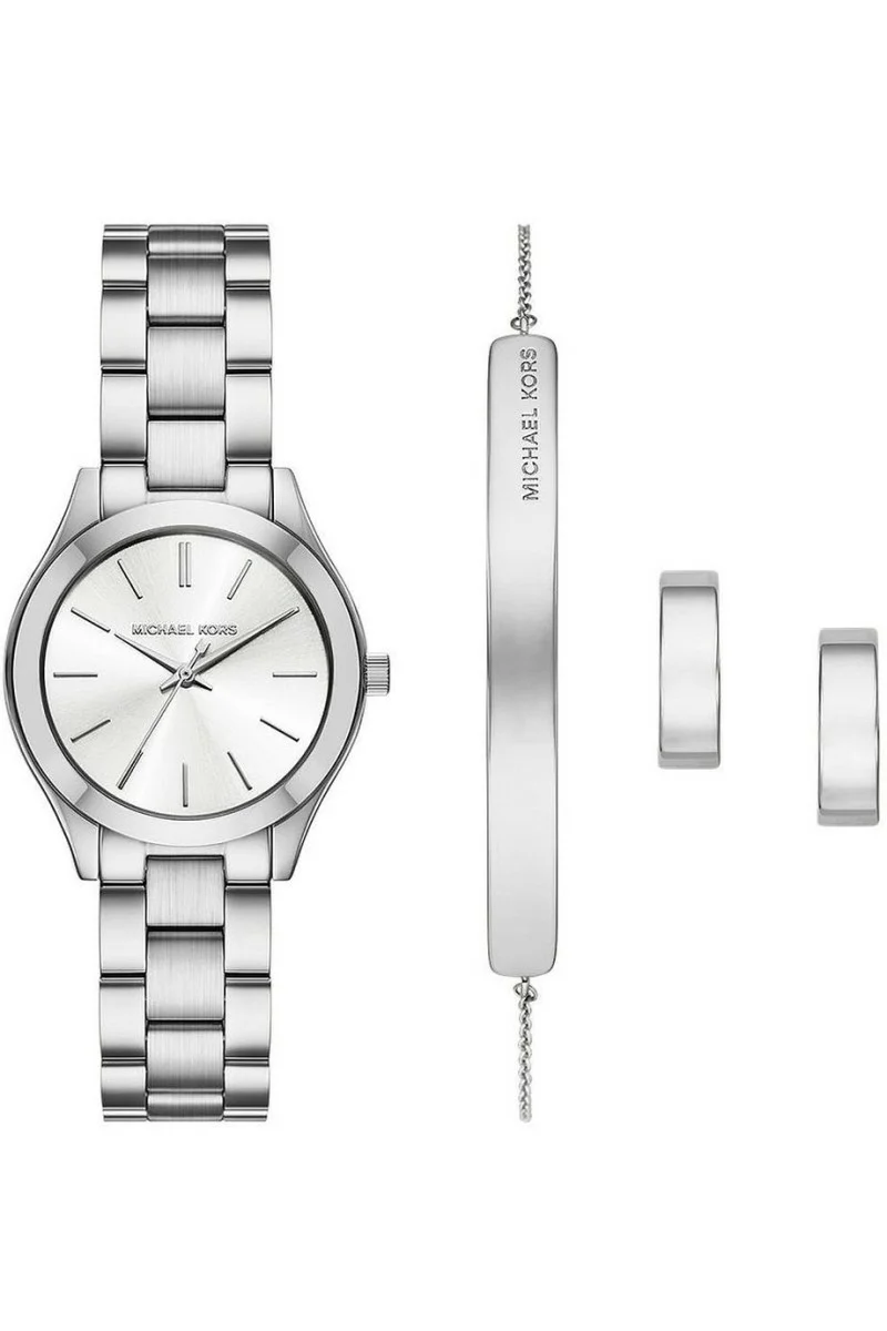 Michael Kors Slim Runway Set Silver Bracelet MK7563SET