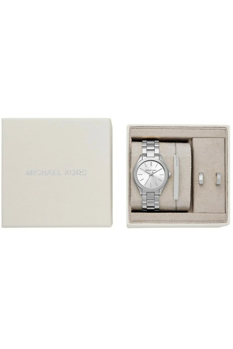 Michael Kors Slim Runway Set Silver Bracelet MK7563SET