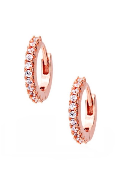 Σκουλαρίκι Ασημένιο Rose Hoops