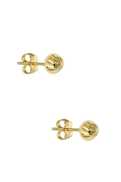 Σκουλαρίκι Χρυσό 14Κ Φούσκες Διαμανταρισμένες 4mm