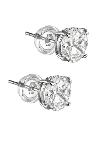 Σκουλαρίκι Essential Λευκόχρυσο 14Κ Απλό XL 10mm