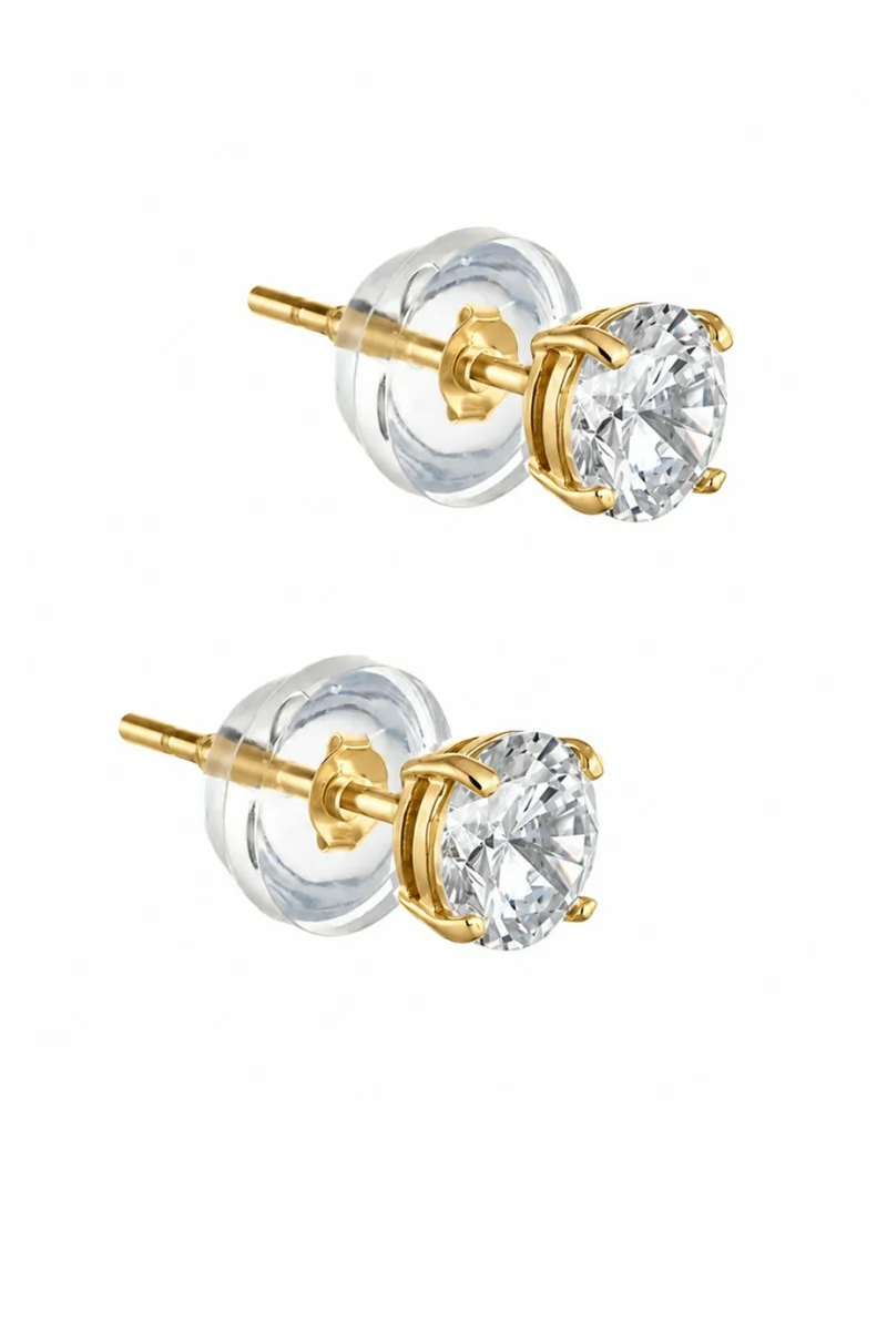 Σκουλαρίκι Essential Χρυσό 14Κ Απλό 4mm
