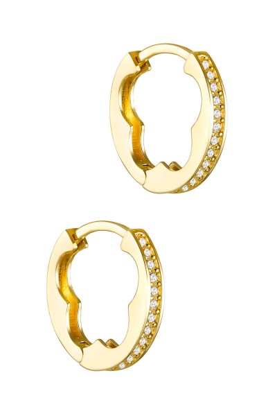 Σκουλαρίκι Χρυσό 14K Κρίκος Flower