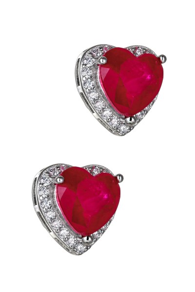 Σκουλαρίκι Ασημένιο  Red Heart