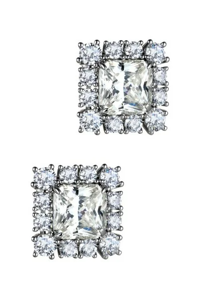Σκουλαρίκι Ασημένιο Square Glam