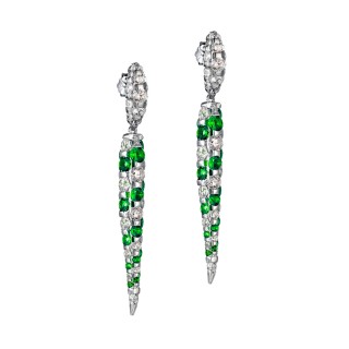 Σκουλαρίκι Ασημένιο Green Drop