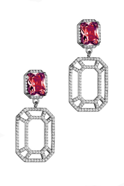 Σκουλαρίκι Ασημένιο Red Passion