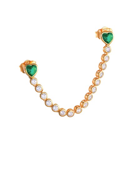 Σκουλαρίκι Μονό Ασημένιο Happy Heart