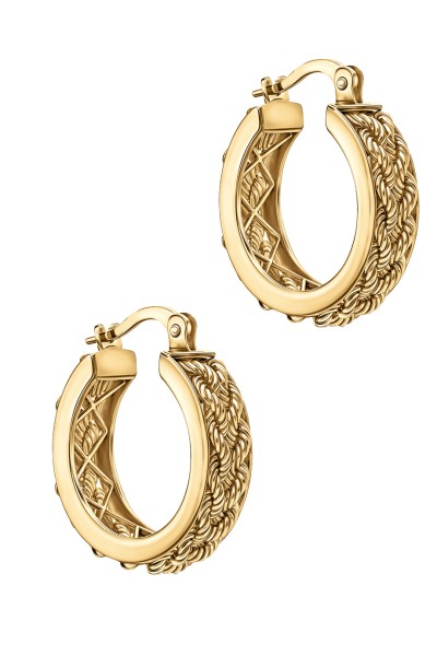 Σκουλαρίκι Χρυσό 14Κ Κρίκος Yellow Trouble