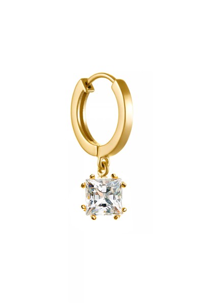 Σκουλαρίκι Μονό Χρυσό 9Κ Freedom Square Dot