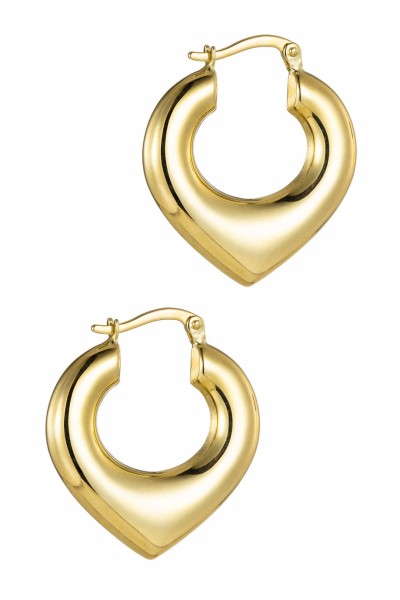 Σκουλαρίκι Χρυσό 14Κ Κρίκος Like A Heart