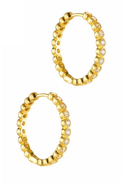 Σκουλαρίκι Ασημένιο Κρίκος Bubbles