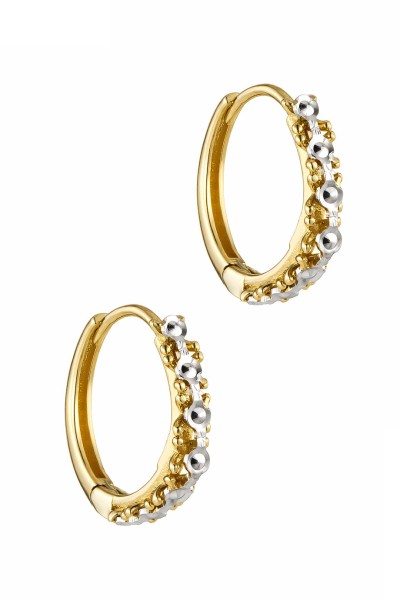 Σκουλαρίκι Χρυσό 14Κ Κρίκος Bubbles