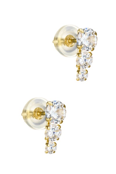 Σκουλαρίκι Χρυσό 9Κ Stones Line